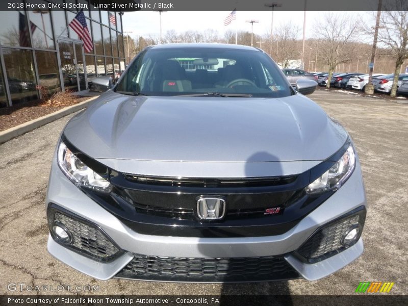 Lunar Silver Metallic / Black 2018 Honda Civic Si Sedan