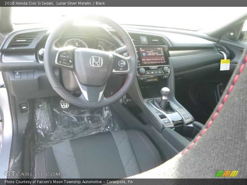 Lunar Silver Metallic / Black 2018 Honda Civic Si Sedan