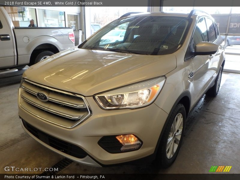 White Gold / Charcoal Black 2018 Ford Escape SE 4WD