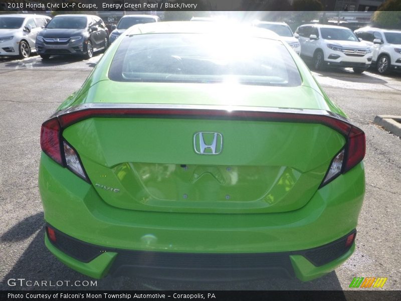 Energy Green Pearl / Black/Ivory 2018 Honda Civic LX-P Coupe
