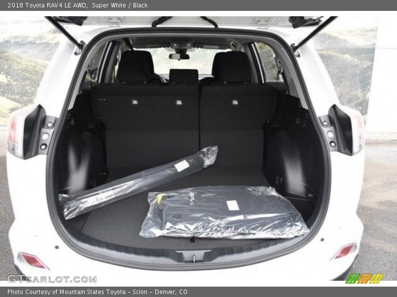 Super White / Black 2018 Toyota RAV4 LE AWD