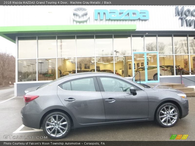 Machine Gray Metallic / Black 2018 Mazda MAZDA3 Grand Touring 4 Door