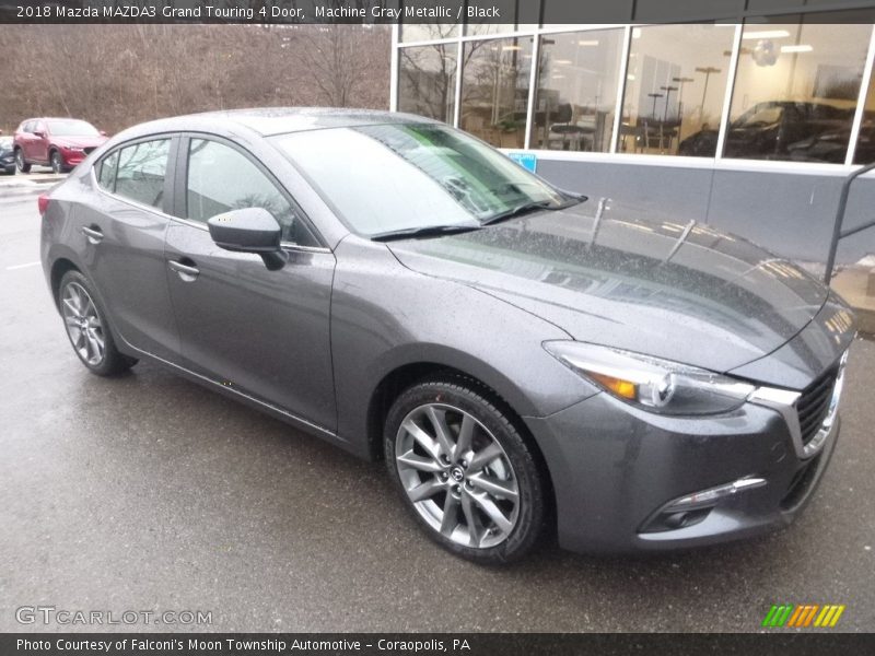 Machine Gray Metallic / Black 2018 Mazda MAZDA3 Grand Touring 4 Door