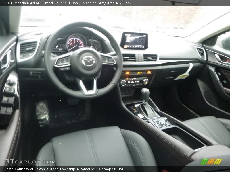 Machine Gray Metallic / Black 2018 Mazda MAZDA3 Grand Touring 4 Door
