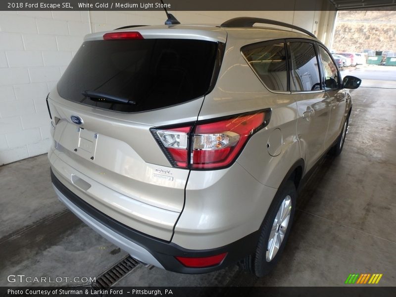 White Gold / Medium Light Stone 2018 Ford Escape SEL