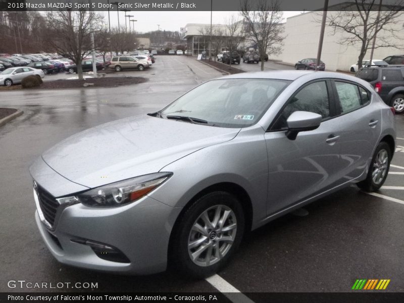 Sonic Silver Metallic / Black 2018 Mazda MAZDA3 Sport 5 Door