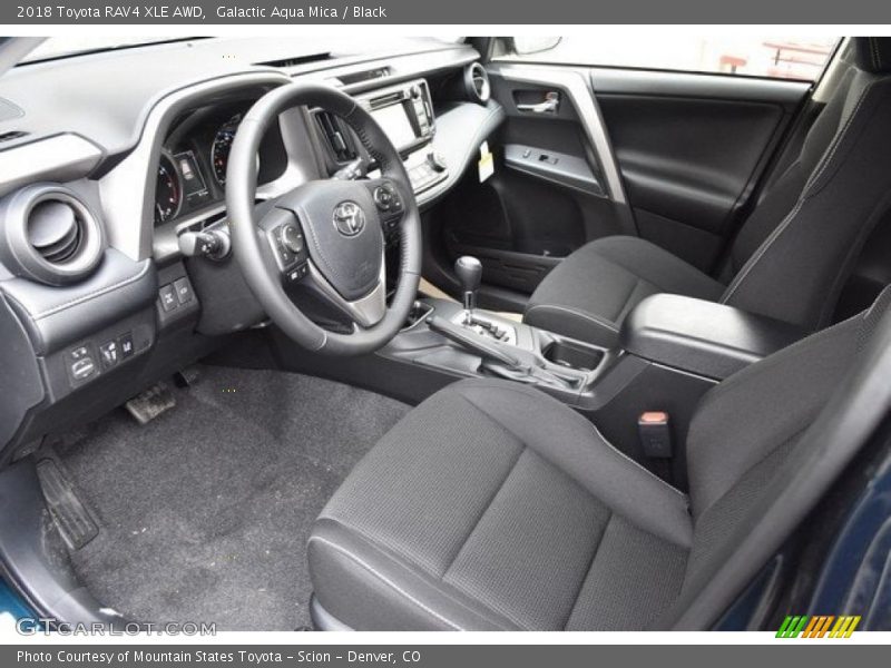 Galactic Aqua Mica / Black 2018 Toyota RAV4 XLE AWD