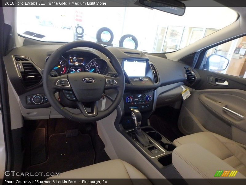 White Gold / Medium Light Stone 2018 Ford Escape SEL