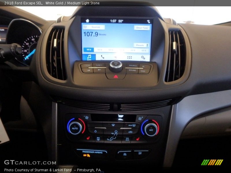 White Gold / Medium Light Stone 2018 Ford Escape SEL