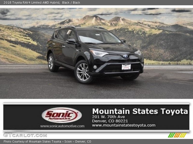Black / Black 2018 Toyota RAV4 Limited AWD Hybrid