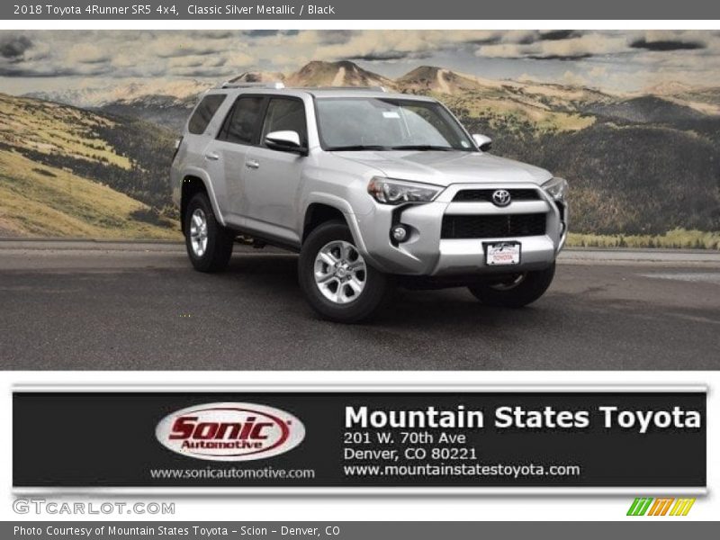 Classic Silver Metallic / Black 2018 Toyota 4Runner SR5 4x4