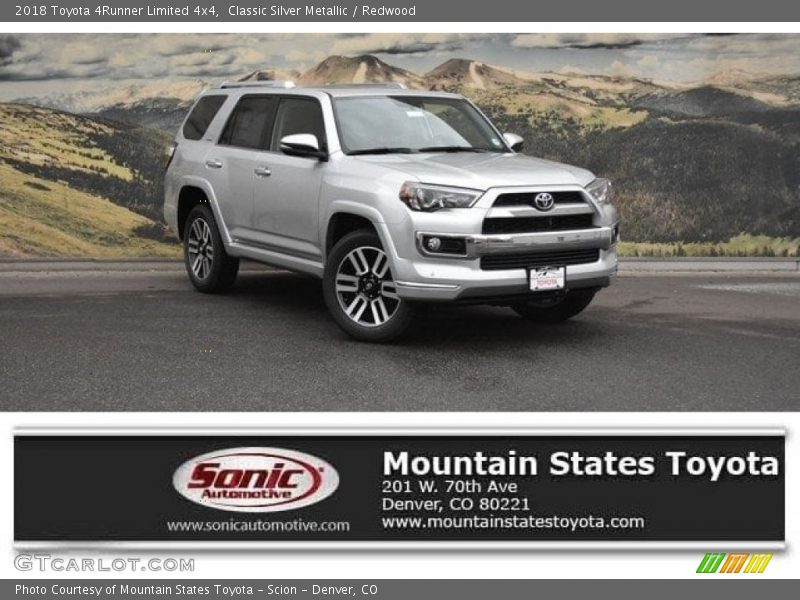 Classic Silver Metallic / Redwood 2018 Toyota 4Runner Limited 4x4