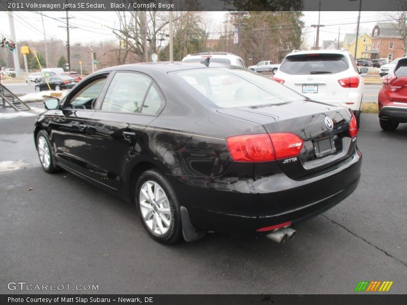 Black / Cornsilk Beige 2011 Volkswagen Jetta SE Sedan