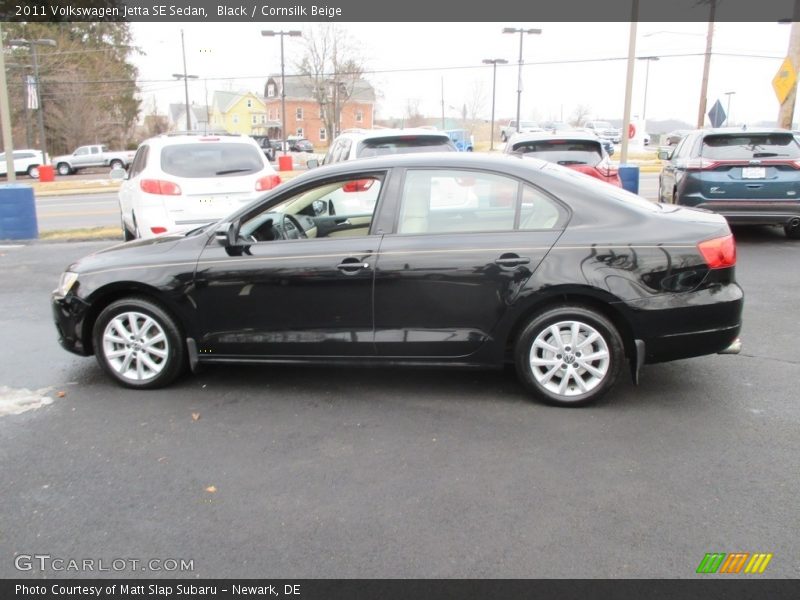 Black / Cornsilk Beige 2011 Volkswagen Jetta SE Sedan