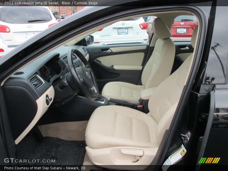 Black / Cornsilk Beige 2011 Volkswagen Jetta SE Sedan