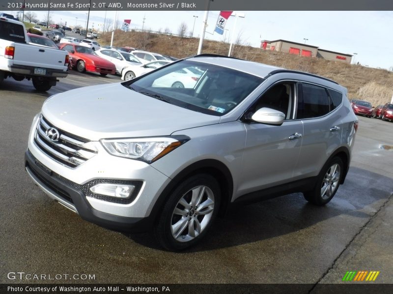 Moonstone Silver / Black 2013 Hyundai Santa Fe Sport 2.0T AWD