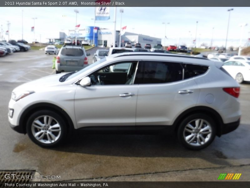 Moonstone Silver / Black 2013 Hyundai Santa Fe Sport 2.0T AWD