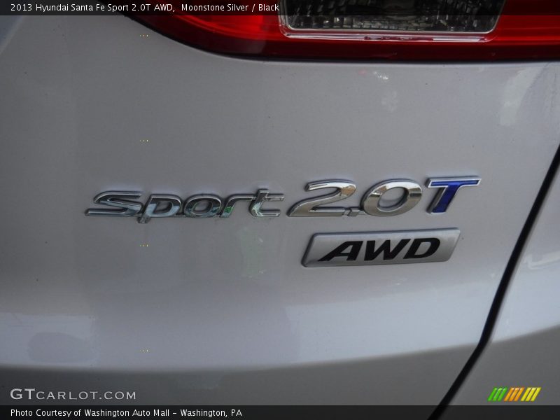 Moonstone Silver / Black 2013 Hyundai Santa Fe Sport 2.0T AWD