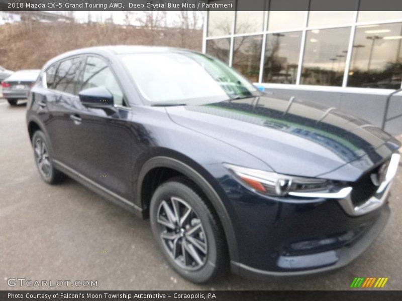Deep Crystal Blue Mica / Parchment 2018 Mazda CX-5 Grand Touring AWD