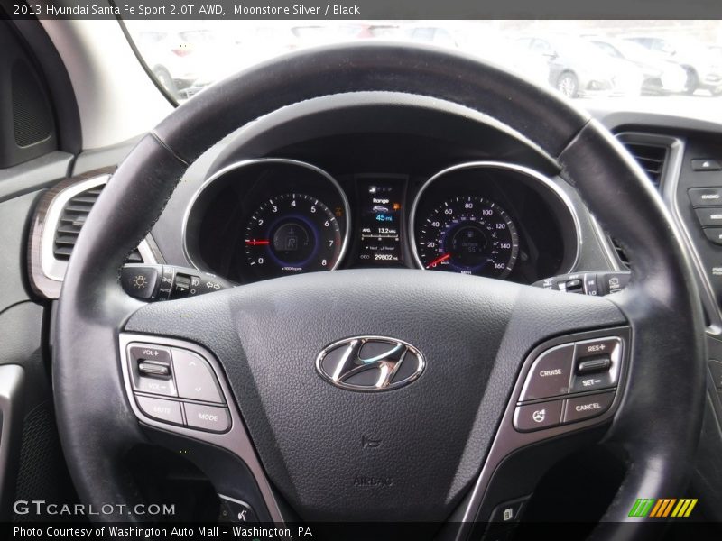 Moonstone Silver / Black 2013 Hyundai Santa Fe Sport 2.0T AWD