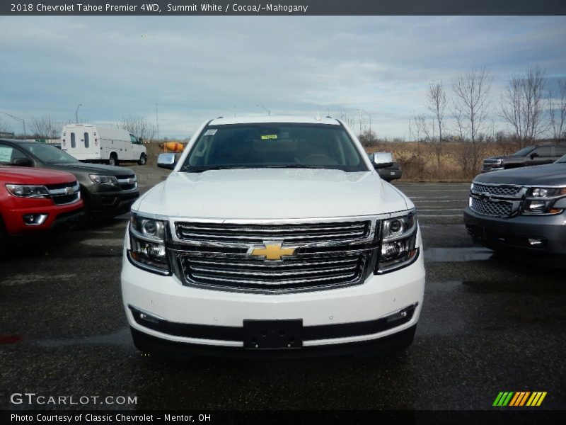 Summit White / Cocoa/­Mahogany 2018 Chevrolet Tahoe Premier 4WD