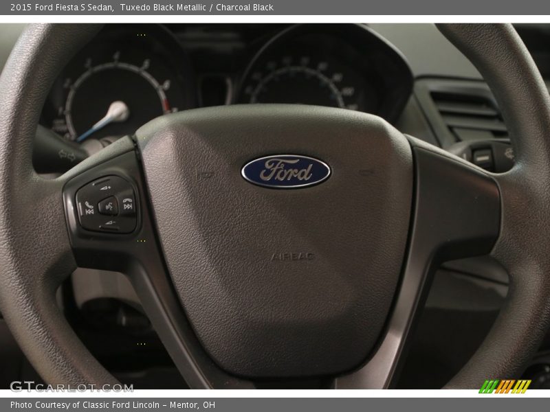 Tuxedo Black Metallic / Charcoal Black 2015 Ford Fiesta S Sedan