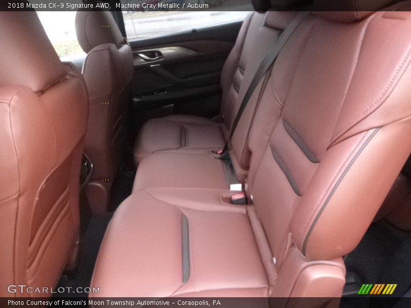 Machine Gray Metallic / Auburn 2018 Mazda CX-9 Signature AWD