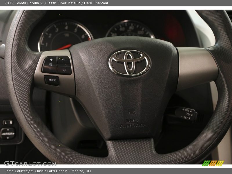 Classic Silver Metallic / Dark Charcoal 2012 Toyota Corolla S