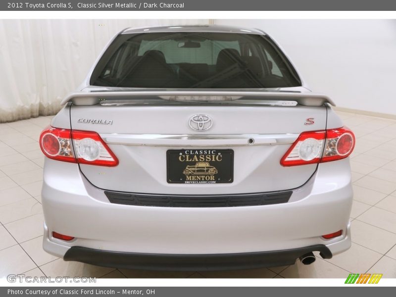 Classic Silver Metallic / Dark Charcoal 2012 Toyota Corolla S