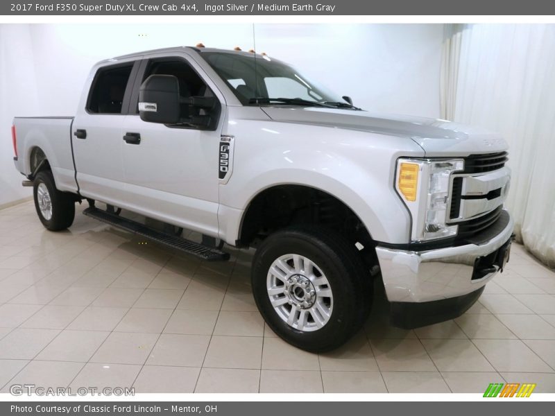 Ingot Silver / Medium Earth Gray 2017 Ford F350 Super Duty XL Crew Cab 4x4