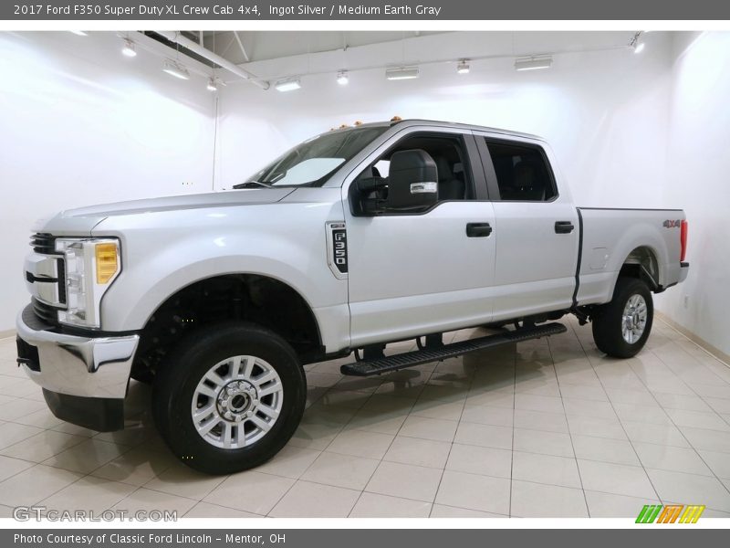 Ingot Silver / Medium Earth Gray 2017 Ford F350 Super Duty XL Crew Cab 4x4