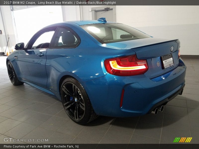 Long Beach Blue Metallic / Dakota Black/Blue Highlight 2017 BMW M2 Coupe