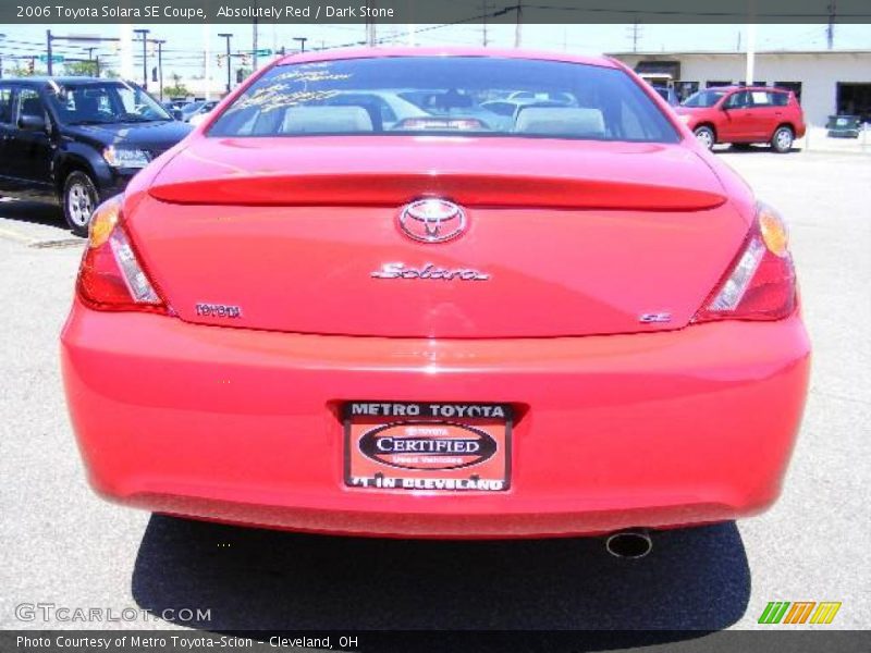 Absolutely Red / Dark Stone 2006 Toyota Solara SE Coupe