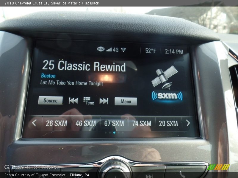 Silver Ice Metallic / Jet Black 2018 Chevrolet Cruze LT