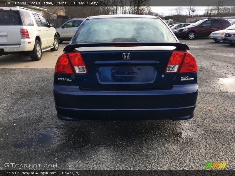 Eternal Blue Pearl / Gray 2005 Honda Civic EX Sedan