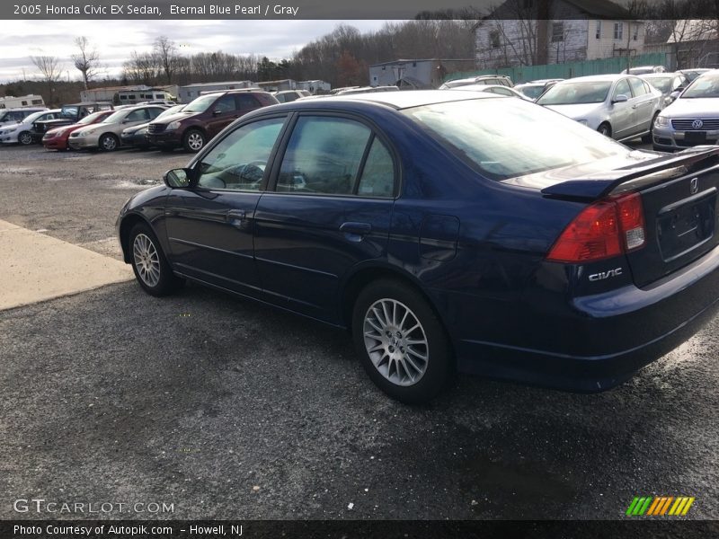 Eternal Blue Pearl / Gray 2005 Honda Civic EX Sedan