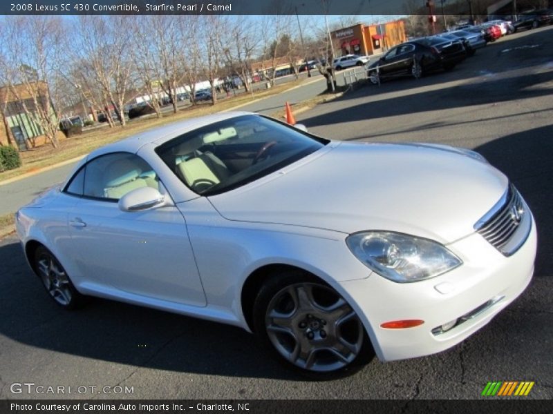 Starfire Pearl / Camel 2008 Lexus SC 430 Convertible
