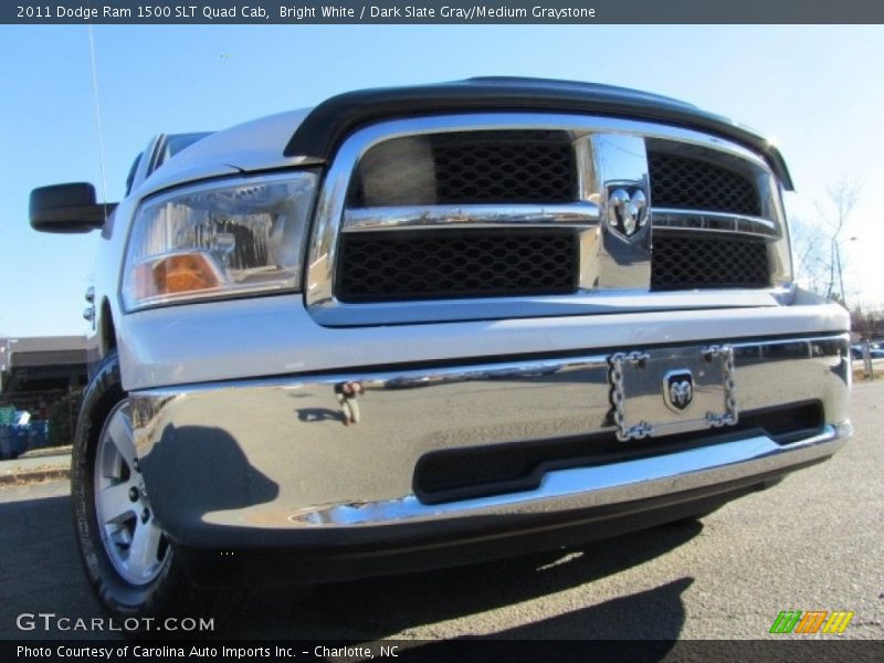 Bright White / Dark Slate Gray/Medium Graystone 2011 Dodge Ram 1500 SLT Quad Cab