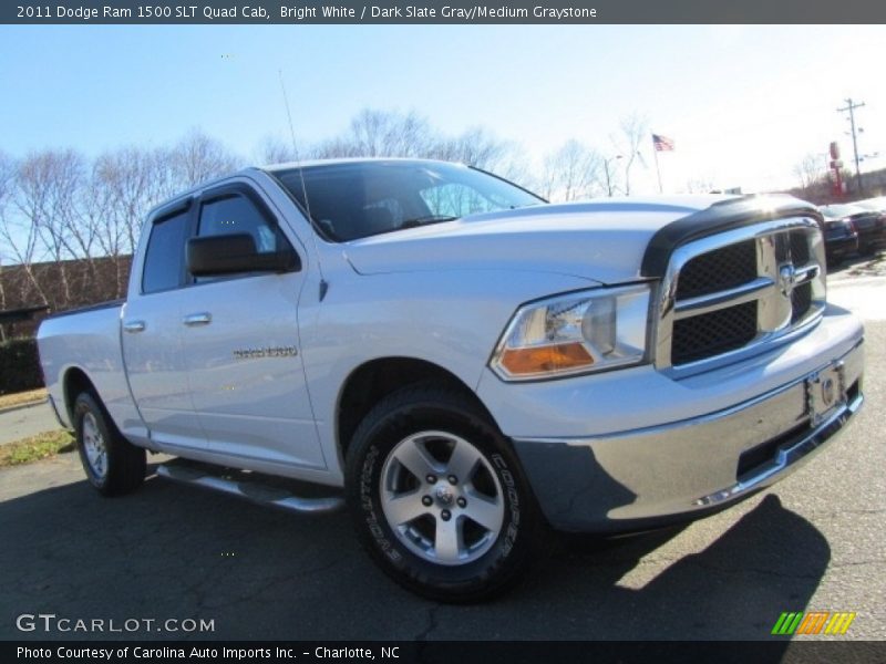 Bright White / Dark Slate Gray/Medium Graystone 2011 Dodge Ram 1500 SLT Quad Cab