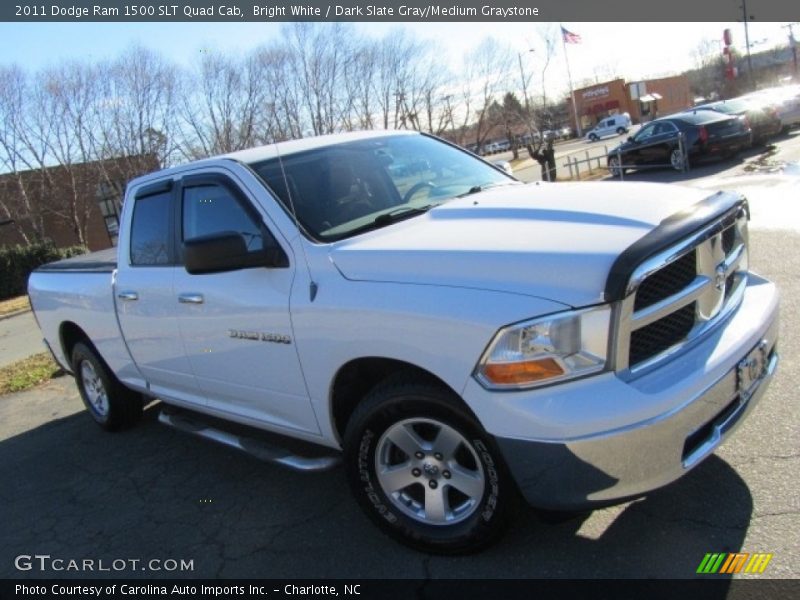Bright White / Dark Slate Gray/Medium Graystone 2011 Dodge Ram 1500 SLT Quad Cab