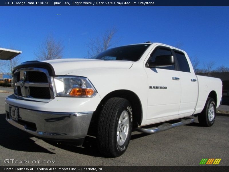 Bright White / Dark Slate Gray/Medium Graystone 2011 Dodge Ram 1500 SLT Quad Cab