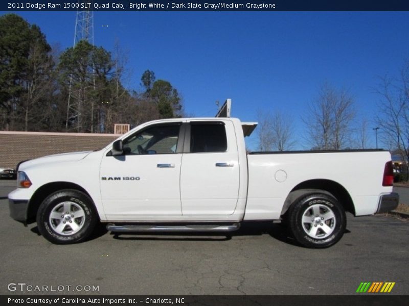 Bright White / Dark Slate Gray/Medium Graystone 2011 Dodge Ram 1500 SLT Quad Cab