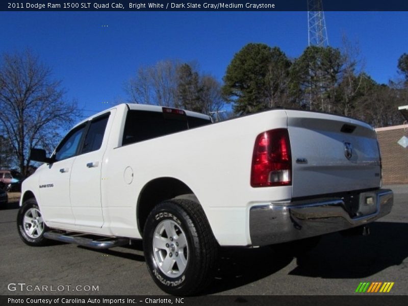 Bright White / Dark Slate Gray/Medium Graystone 2011 Dodge Ram 1500 SLT Quad Cab