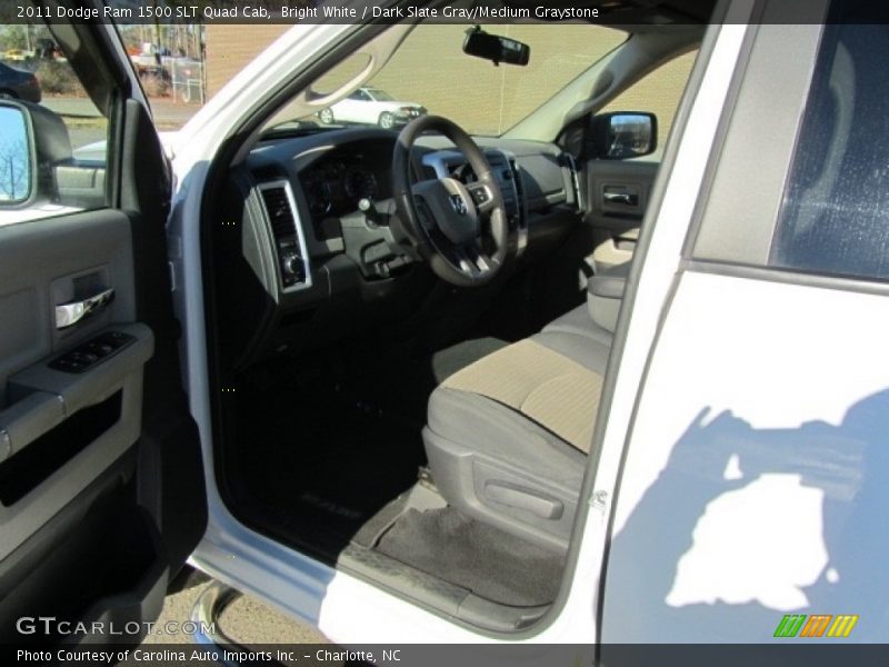 Bright White / Dark Slate Gray/Medium Graystone 2011 Dodge Ram 1500 SLT Quad Cab