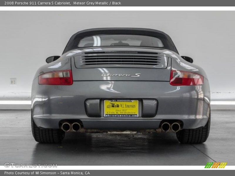 Meteor Grey Metallic / Black 2008 Porsche 911 Carrera S Cabriolet