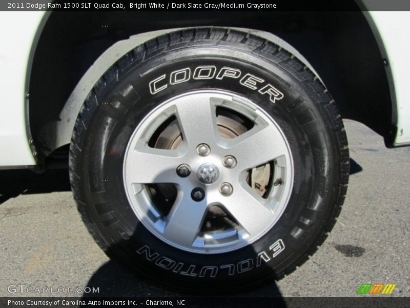 Bright White / Dark Slate Gray/Medium Graystone 2011 Dodge Ram 1500 SLT Quad Cab