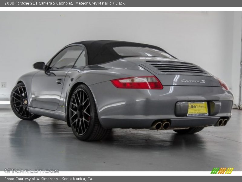 Meteor Grey Metallic / Black 2008 Porsche 911 Carrera S Cabriolet