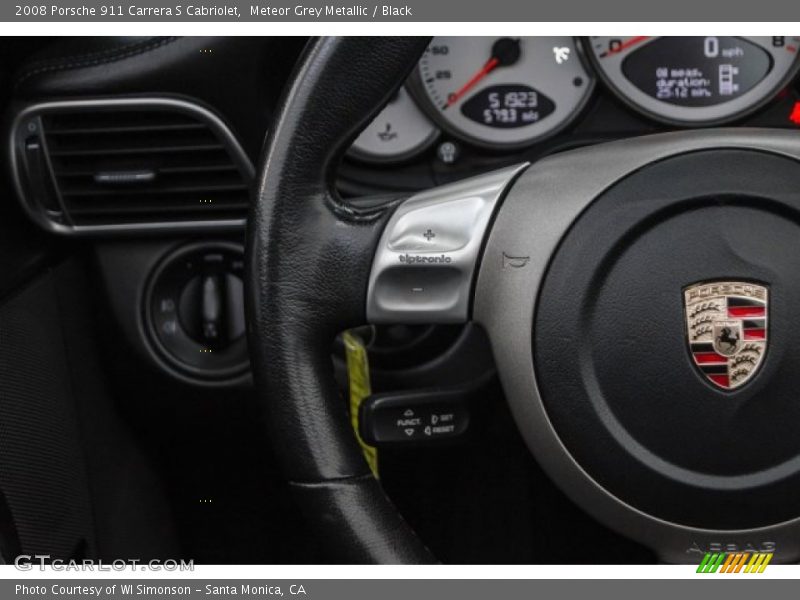 Meteor Grey Metallic / Black 2008 Porsche 911 Carrera S Cabriolet