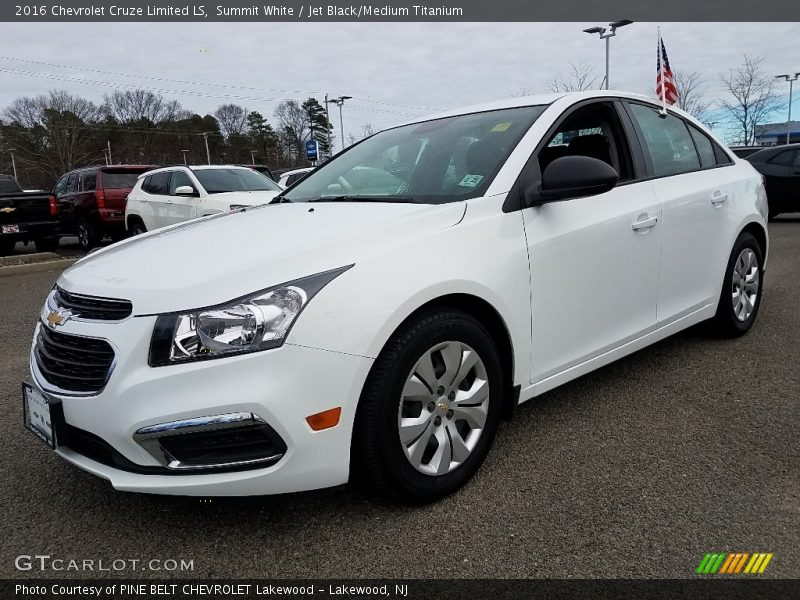 Summit White / Jet Black/Medium Titanium 2016 Chevrolet Cruze Limited LS