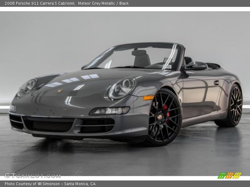 Meteor Grey Metallic / Black 2008 Porsche 911 Carrera S Cabriolet